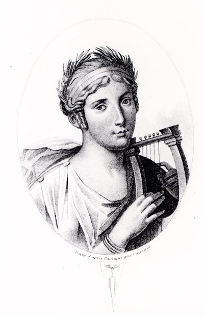 Portrait of Sappho by J.F. Cazenave